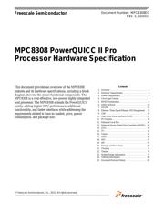 MPC8308CVMAGD 数据规格书 1