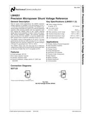 LM4051BEM3-1.2/NOPB 数据规格书 1