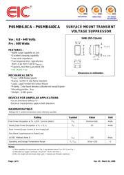 P6SMB440 数据规格书 1