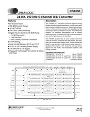 CS4360-DZZ 数据手册