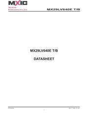 MX29LV640EBTI-70G Datenblatt PDF