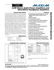 MAX9750CETI+C2U datasheet.datasheet_page 1