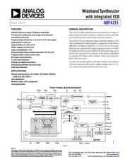 ADF4351BCPZ 数据规格书 1