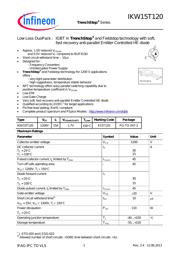 IKW15T120 数据规格书 1