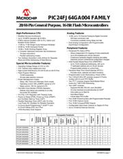 PIC24FJ48GA002-I/SP Datenblatt PDF