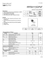 IRFB4115GPBF Datenblatt PDF