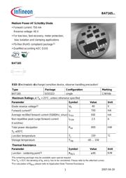 BAT165E6327 数据规格书 1