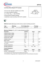 BFP193E6327HTSA1 数据规格书 1