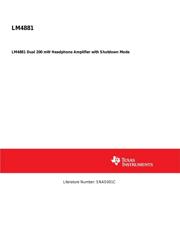 LM4881MX/NOPB Datenblatt PDF