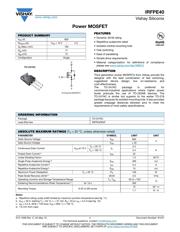 IRFPE40PBF 数据规格书 1