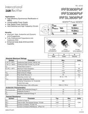 IRFS3806TRLPBF 数据规格书 1