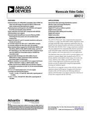 ADV212BBCZRL-150 Datenblatt PDF