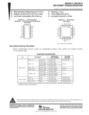 SN74HC14NSR 数据规格书 1