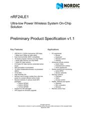 NRF24LE1F16Q32 数据规格书 1