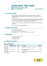 74HC4020PW,118 Datenblatt PDF