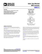 SSM2212RZ-RL Datenblatt PDF