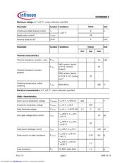 SPD06N80C3XT datasheet.datasheet_page 2