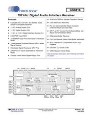 CS8416-CZZR 数据手册