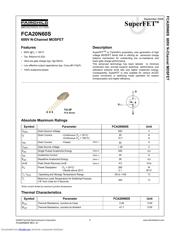 FCA20N60S 数据规格书 1