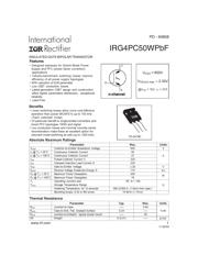 IRG4PC50WPBF 数据规格书 1