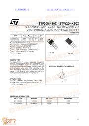 STP20NK50Z datasheet.datasheet_page 1