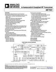 ADF7022 datasheet.datasheet_page 1