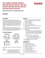 HCNW2601 Datenblatt PDF