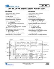 CS4265-CNZR datasheet.datasheet_page 1