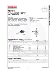 FQP9P25 数据规格书 1