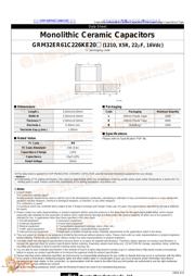 GRM32ER61C226KE20 数据规格书 1