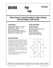 OPA603AP datasheet.datasheet_page 1