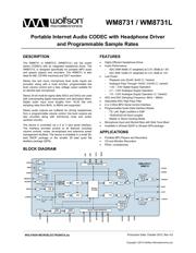 WM8731SEDS/RV 数据规格书 1