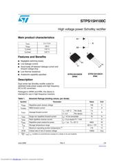 STPS15H100C 数据规格书 1
