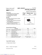 IRFBC30APBF Datenblatt PDF