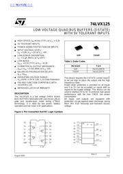 74LVX125 数据规格书 1