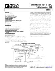 AD9834BRUZ Datenblatt PDF