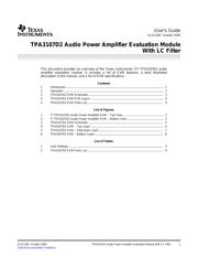 TPA3107D2 EVM 数据规格书 1