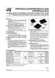 ST92F124V1TBE datasheet.datasheet_page 1