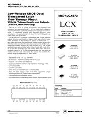 MC74LCX573 数据规格书 1