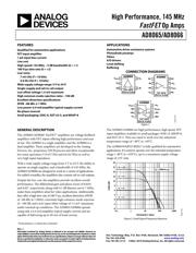 AD8065ARTZ-R2 Datenblatt PDF