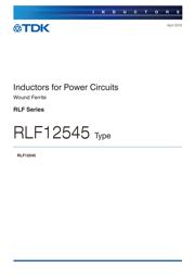 RLF12545T-100M5R1-PF 数据规格书 1