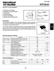 IRF9640 Datenblatt PDF