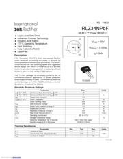 IRLZ34NPBF Datenblatt PDF