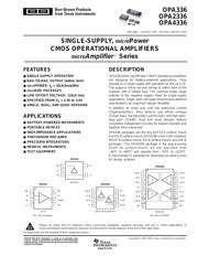 OPA2336PG4 数据规格书 1