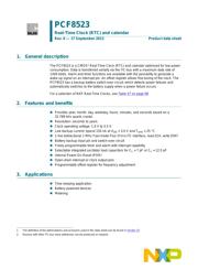 PCF8523T/1,118 Datenblatt PDF