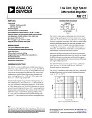 AD8132ARMZ-REEL7 Datenblatt PDF