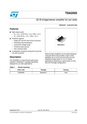 TDA2005R 数据规格书 1