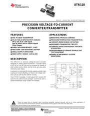 XTR110KU/1K datasheet.datasheet_page 1