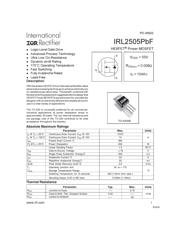 IRL2505PBF Datenblatt PDF