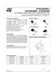 STQ1NK60ZR datasheet.datasheet_page 1